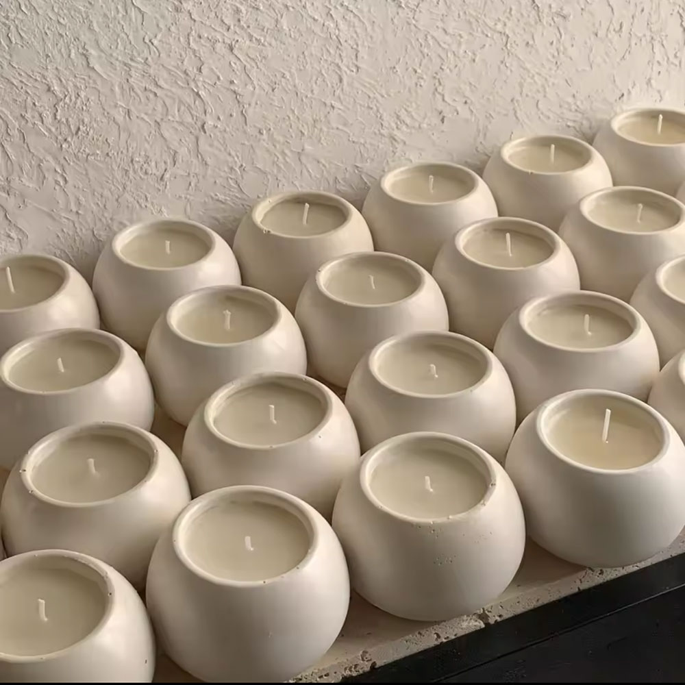 Succulent Set - Silicone Mold Round Candle Holder, Succulent