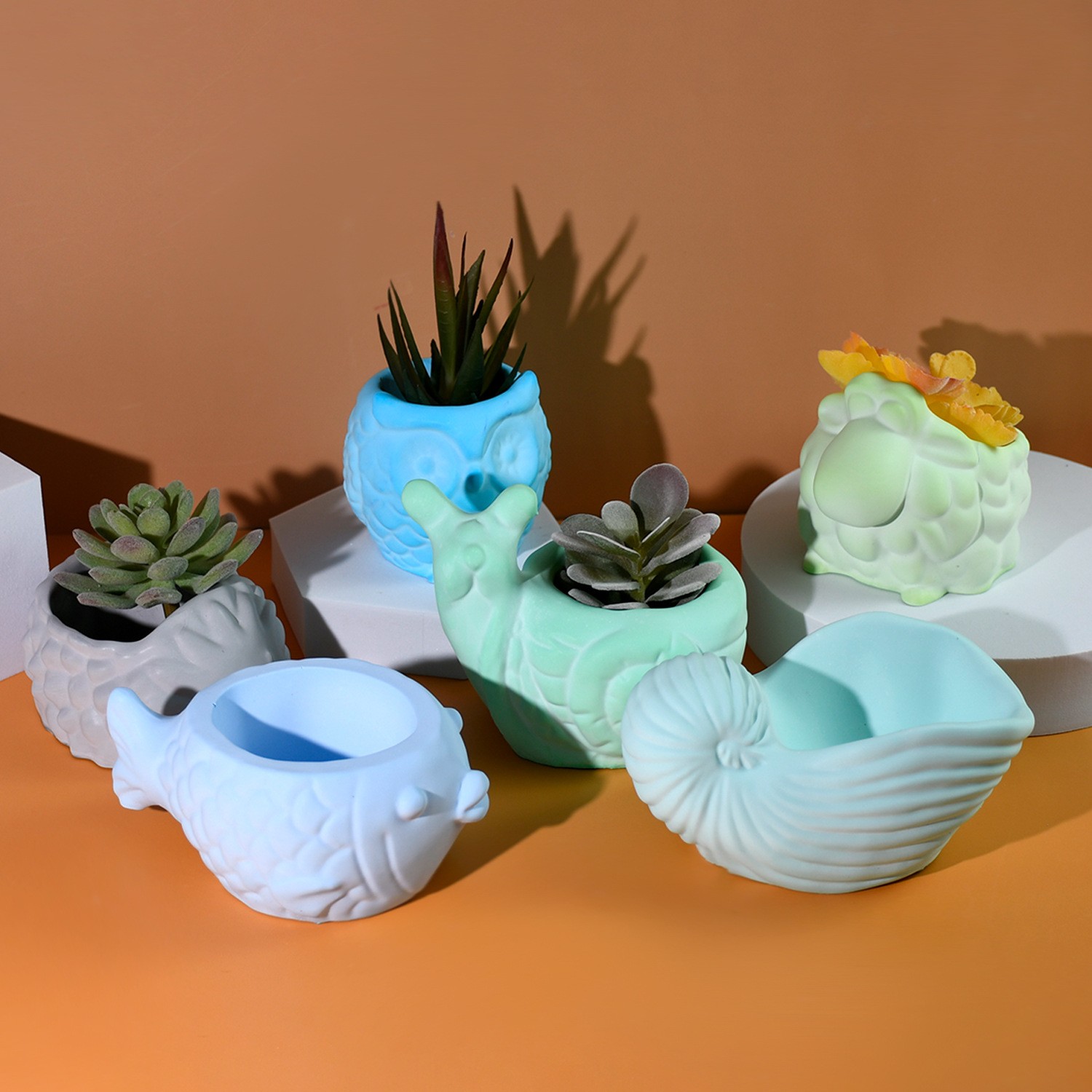 3D Animal Flower Pot Silicone  - огляд і ціна Succulent Set