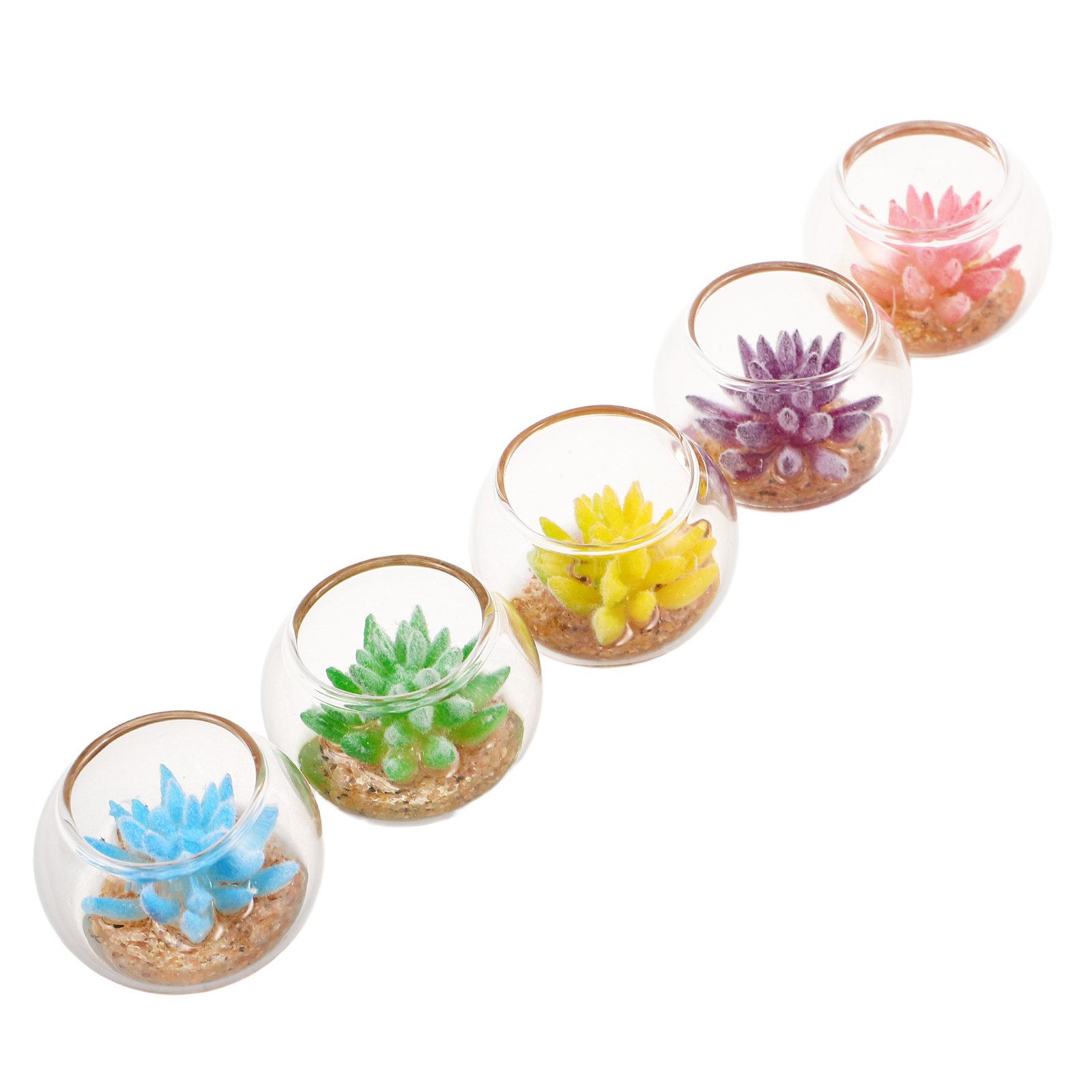 Miniature Glass Planters 5Pcs  - огляд і ціна Plant Pot
