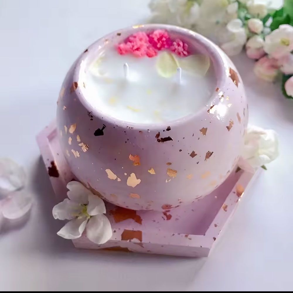 Silicone Mold Round Candle Hol - огляд і ціна Succulent Set