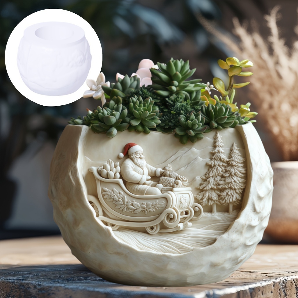 Cedar Sled Santa Claus Relief  - огляд і ціна Succulent Set